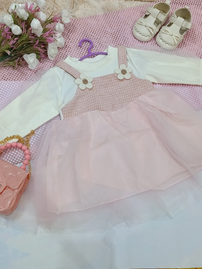 Korean Style Winter Frock for Baby Girls – Soft & Comfortable Dress