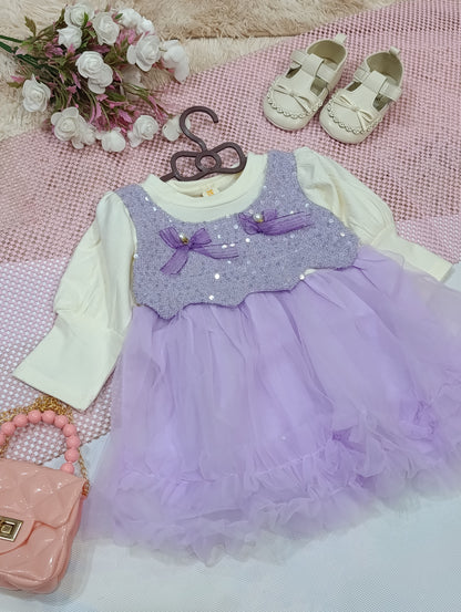Korean Style Winter Frock for Baby Girls – Soft & Comfortable Dress