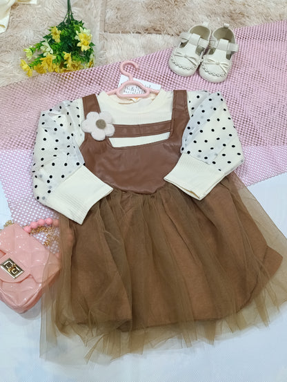 Korean Style Baby Girl Winter Frock – Soft & Comfortable Dress