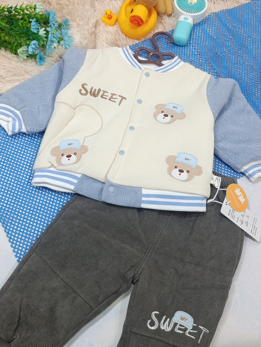 2-Piece Baby Winter Set – Fleece-Lined Shirt & Trouser
